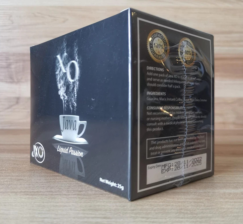 10s x 25g JAVA XO Instant Coffee Herb Men Boost Energy Performance Original