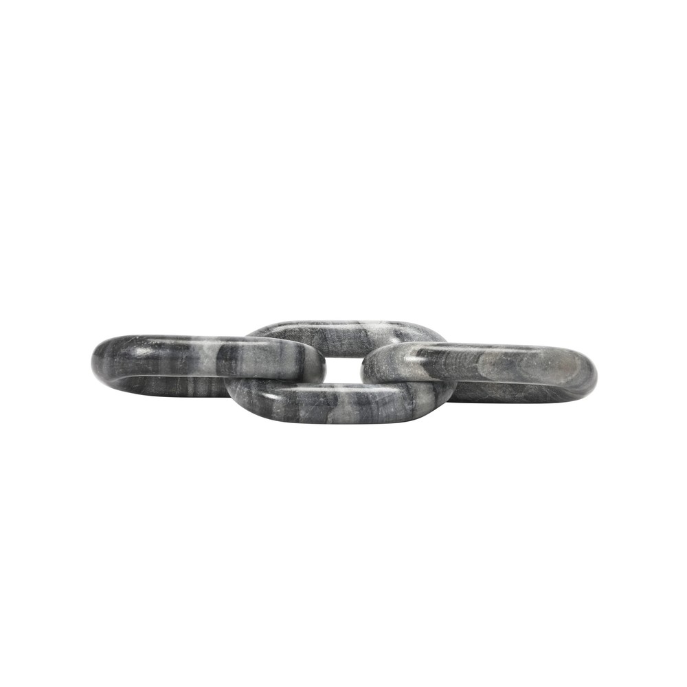 Creative Co-Op Decorative Marble Chain, Variegated Grey Tones