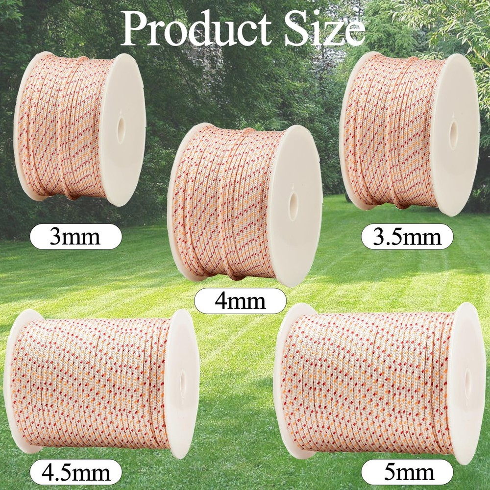 Recoil Starter Rope Pull Cord, 100m / 5mm Pull Starter Rope for Craftsman Hus...