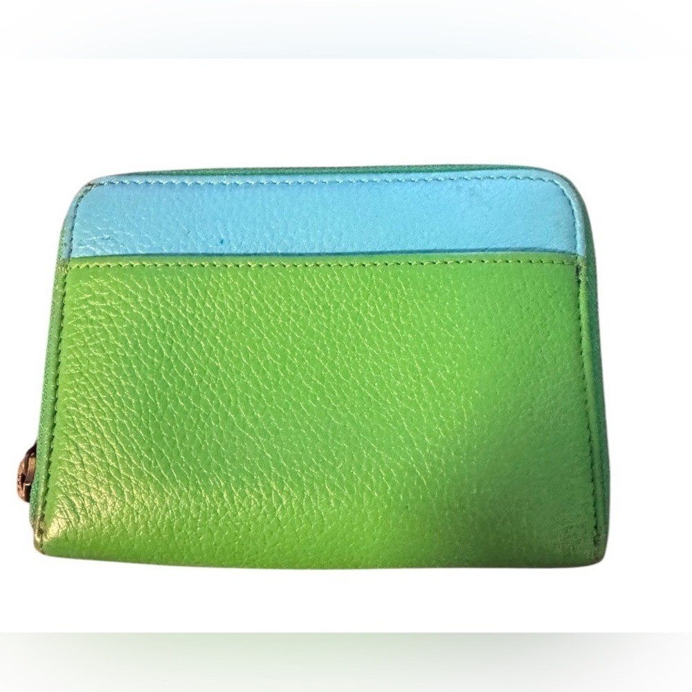 Boden Green and Blue Leather Wallet