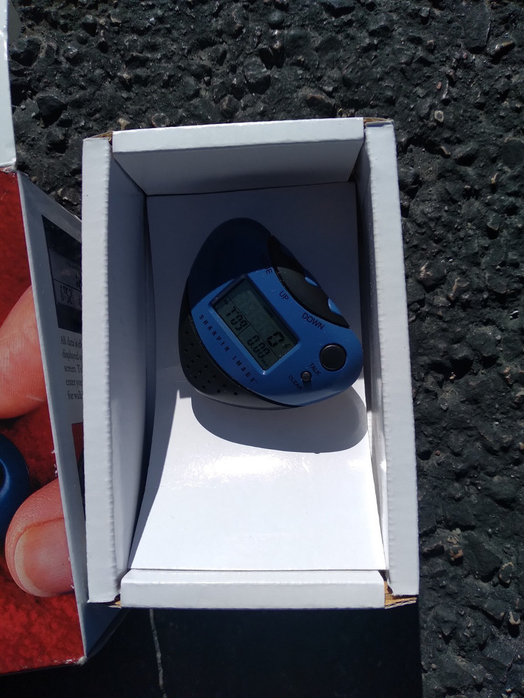 Shaper Image Talking Pedometer with Music & Clock BLUE TESTED