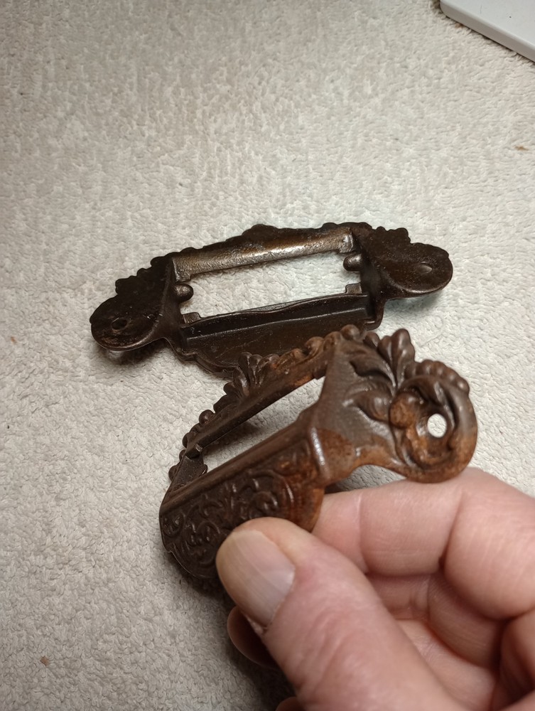 Drawer Pull, Vintage, Brass, Pair