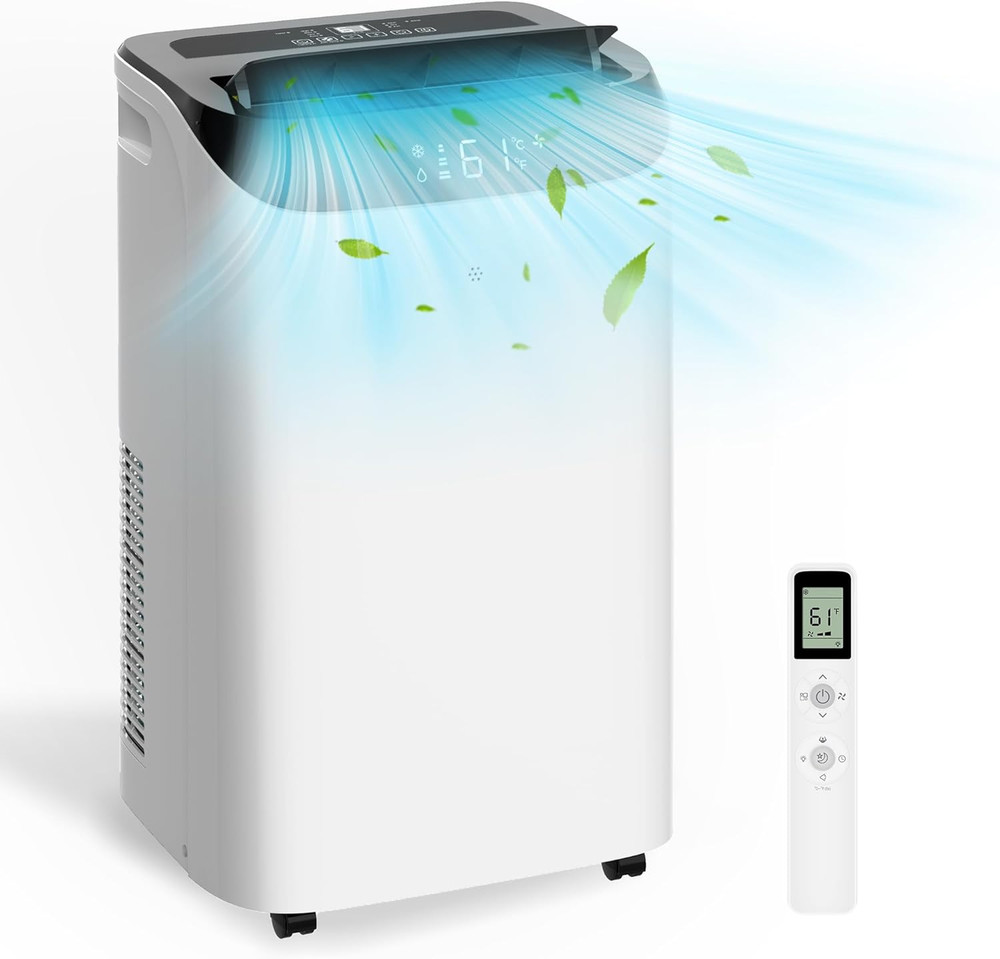 12,000 BTU Portable Air Conditioner Cools up to 500 Sq.Ft, 3-IN-1 Energy Efficie