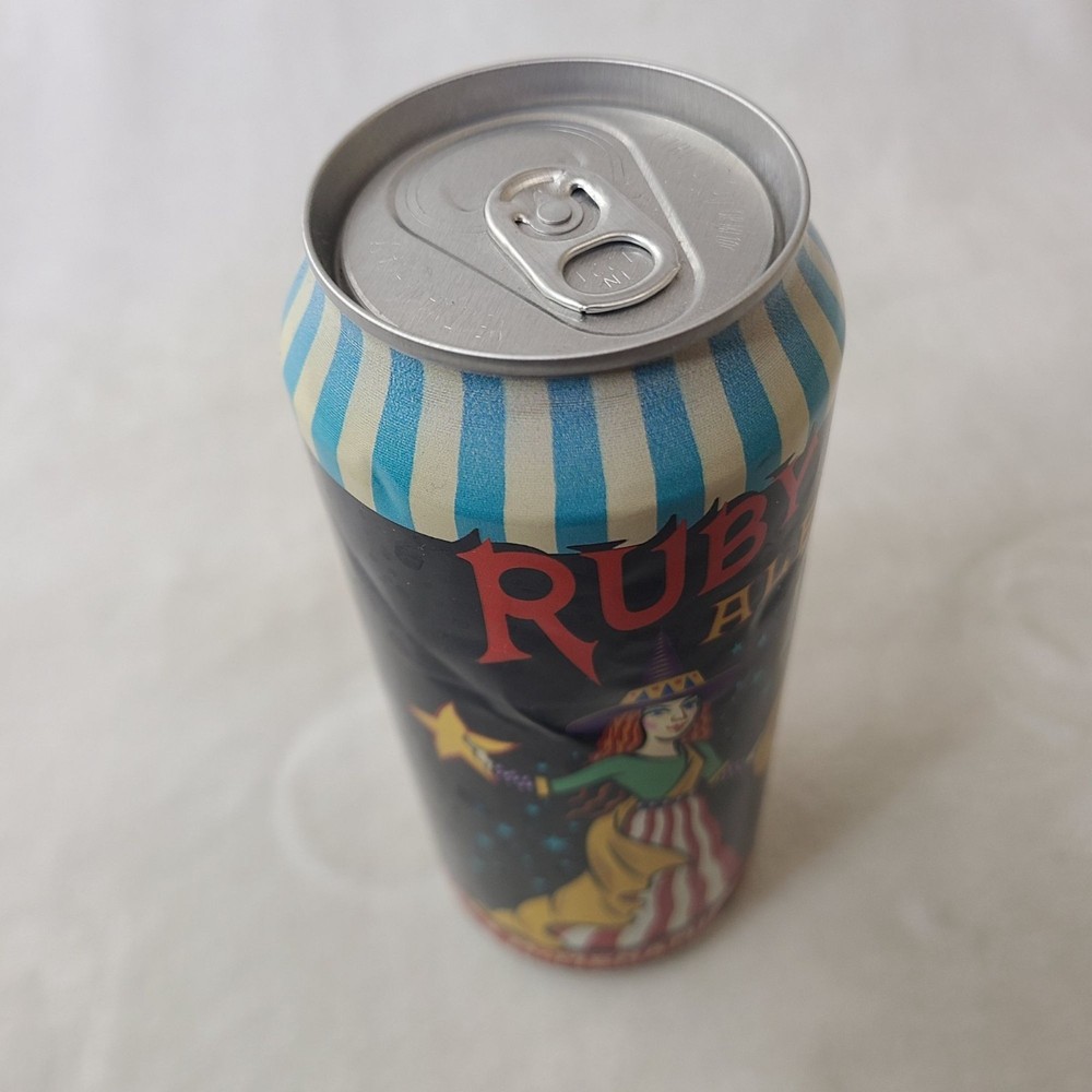 McMenamins Ruby Ale Empty Beer Can Bottom Opened Portland Oregon Raspberry Ale
