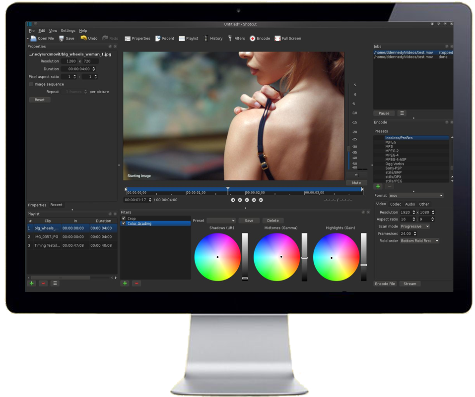 Shotcut Professional Video Editing Software Program-HD-4K Movie-Windows/Mac-US B