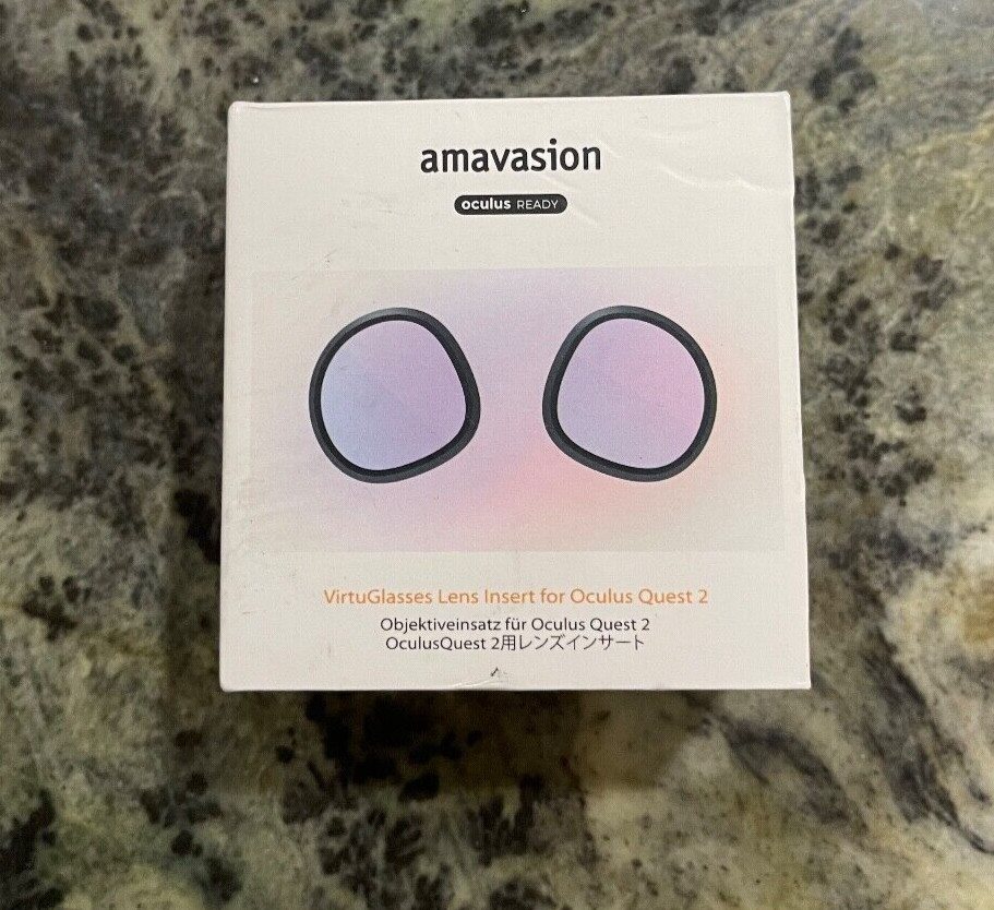 VirtuGlasses Lens Insert for Oculus Quest 2, Amavasion VR Myopia Glasses