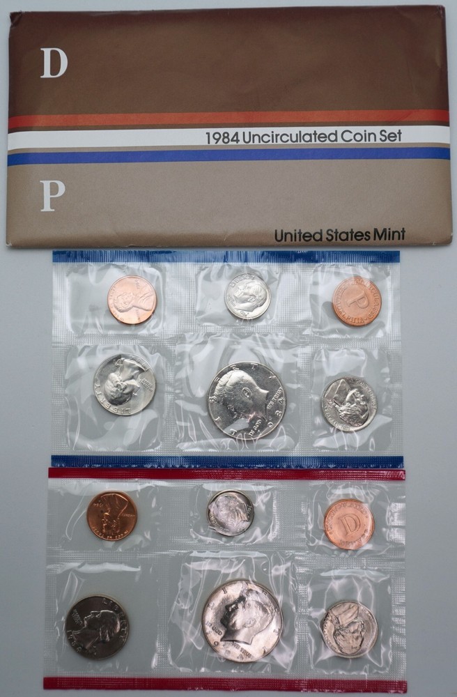 1984 - P&D Uncirculated US Mint Coin Set in OGP