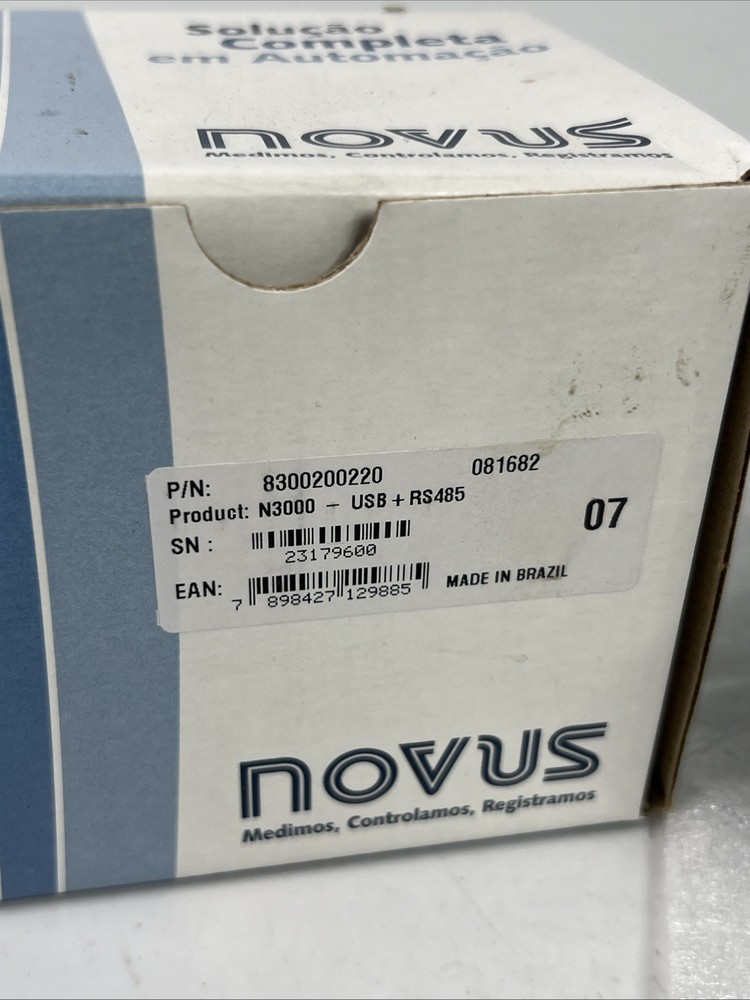 Novus 8300200220 Model N3000-485 Process controller NEW
