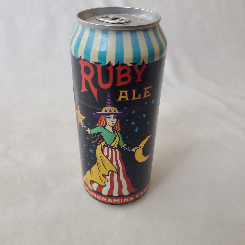 McMenamins Ruby Ale Empty Beer Can Bottom Opened Portland Oregon Raspberry Ale
