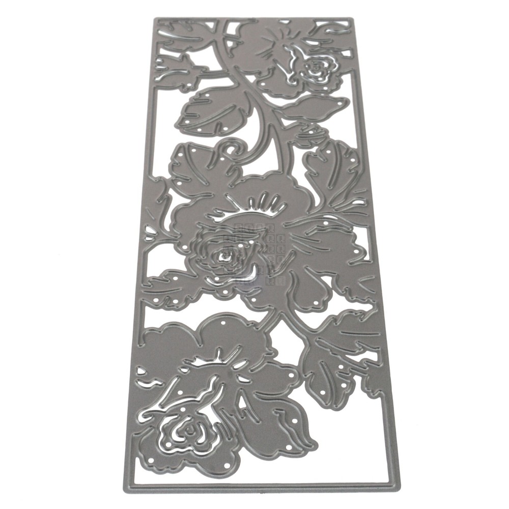 Entwined Roses Rectangular Metal Cutting Die