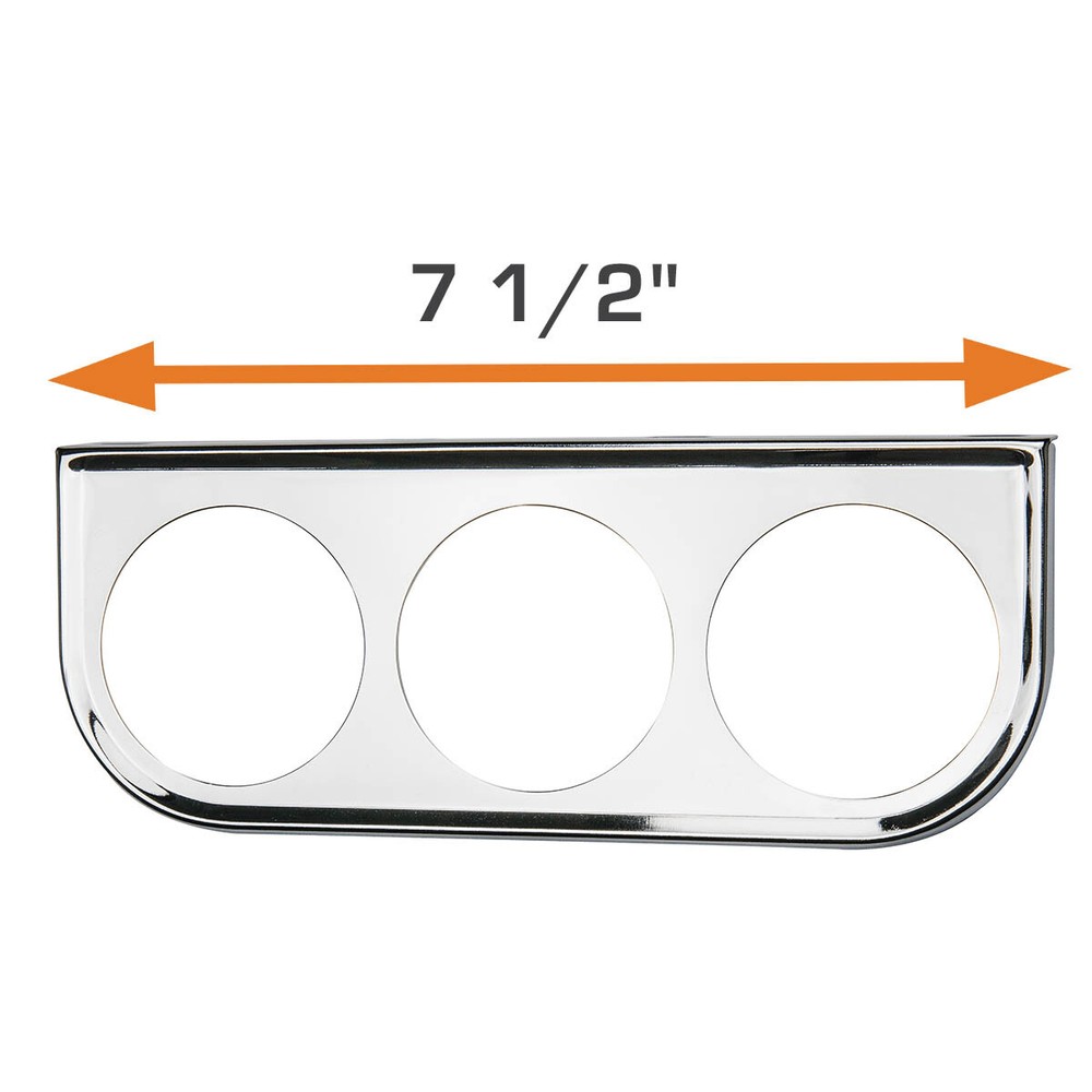 GlowShift Universal Chrome Triple Gauge Under Dash Mounting Bracket Pod 52mm