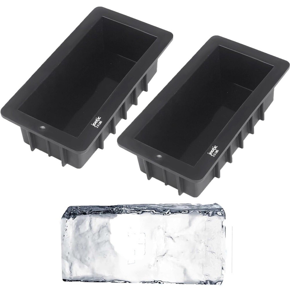 Extra Large Ice Block Mold - Shape 2.5 Lbs Ice Bricks - Professional Silicone