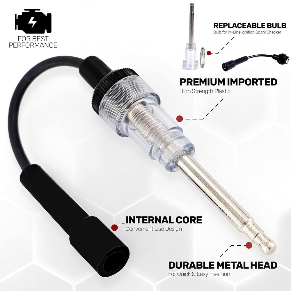 Ram-Pro Inline Spark Tester for 6-12 Volt Engines – Essential Tool for Mechanics