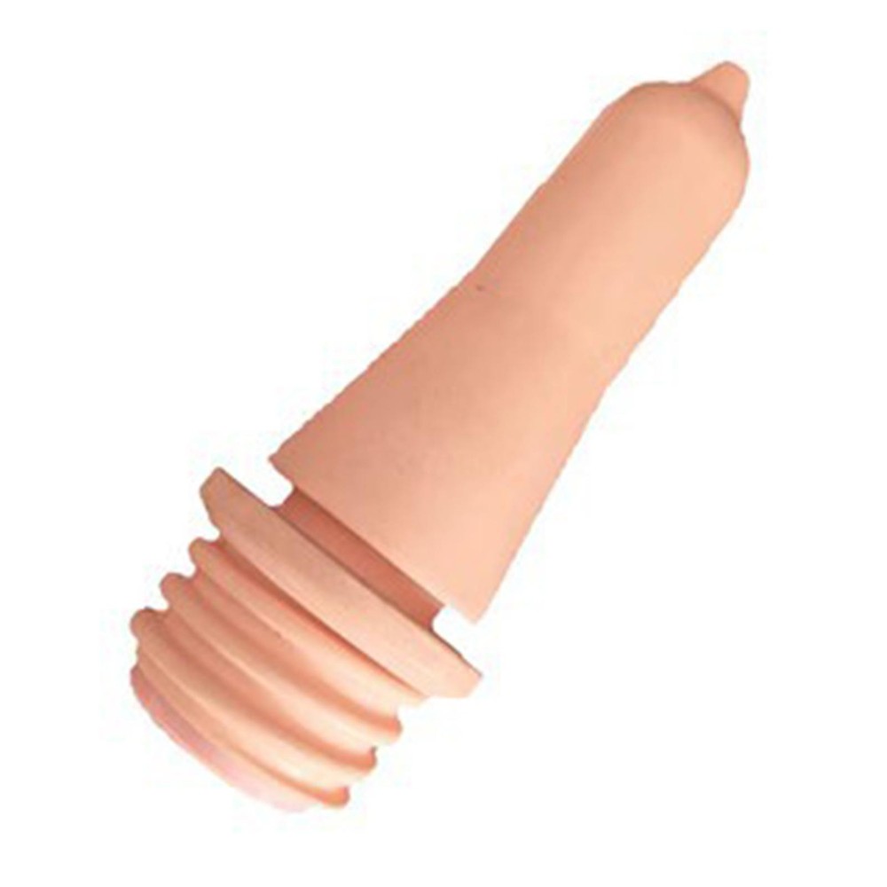 Calf Nipple Pacifier Nursing Peach Teat Replacement Soft Rubber with Base Pull