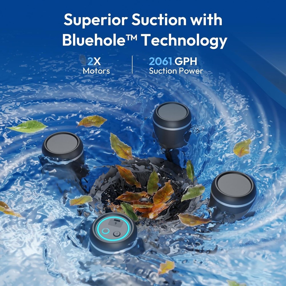 BuVortex V5 Robotic Surface Skimmer Pool Cleaner, App Control, AI Navigation, 5L