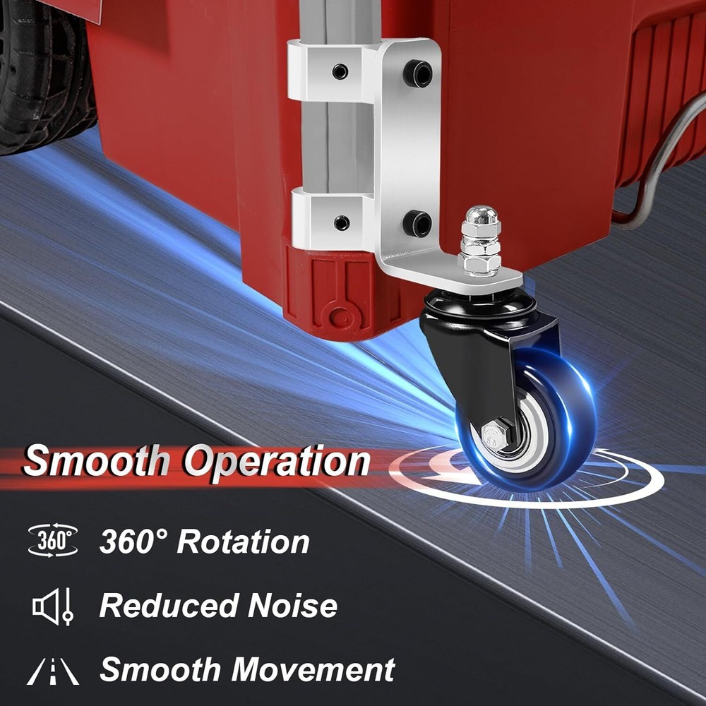 Metal Casters for Milwaukee Packout Rolling Tool Box