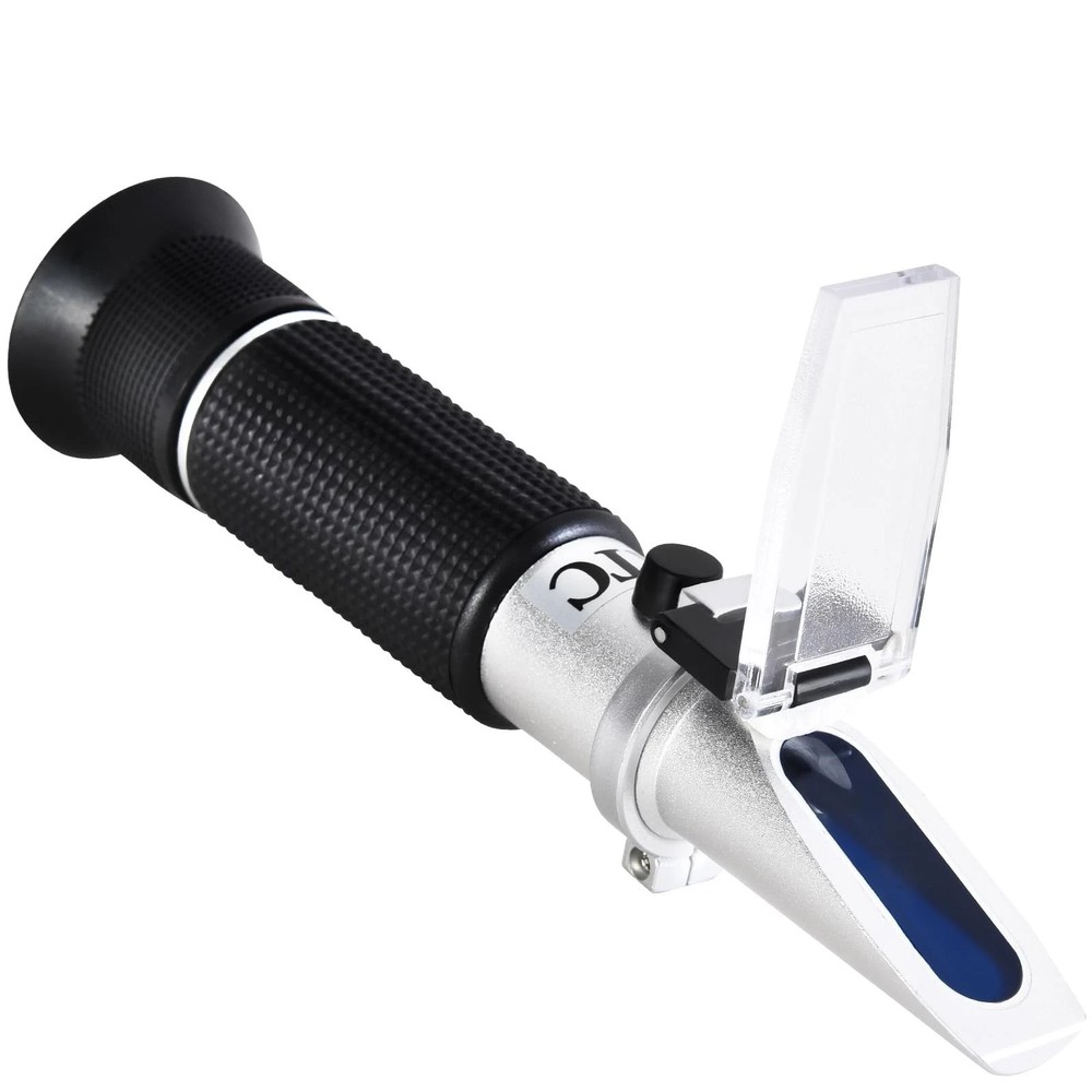 Portable Brix Refractometer with ATC, Accurate Dual Scale Brix Meter Specific Gr