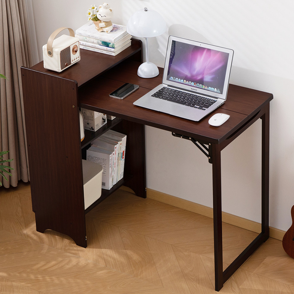 Folding Desk, Space-Saving Computer Desk for Small Spaces, Foldable Study Table