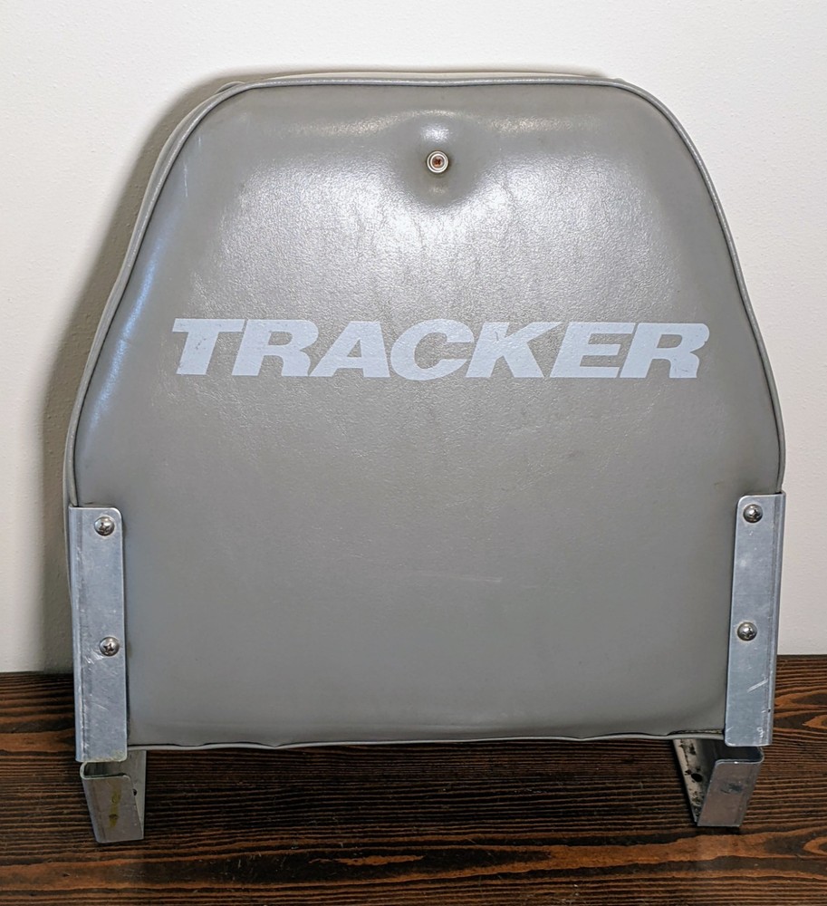 Genuine Tracker Boat Seat Back Gray/Brown Leather
