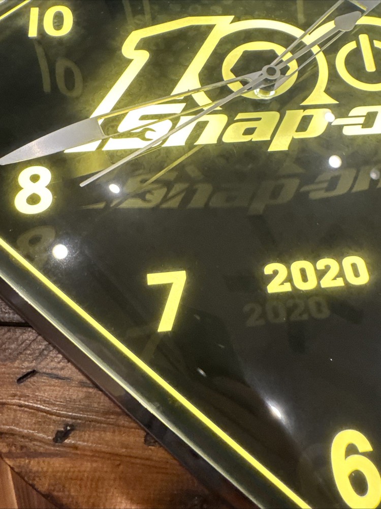 Snap-On Tools 22" LED Diamond Shaped Bubble Clock 100th Anniversary Edition New