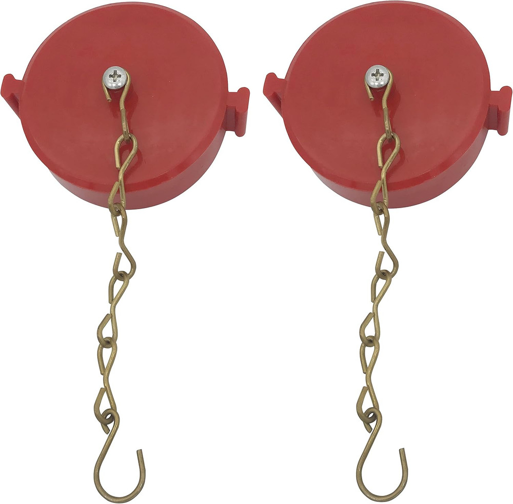 (2 Pack) 2-1/2" NH/NST Plastic Fire Hose Connection Standpipe Cap Fitting and Ch