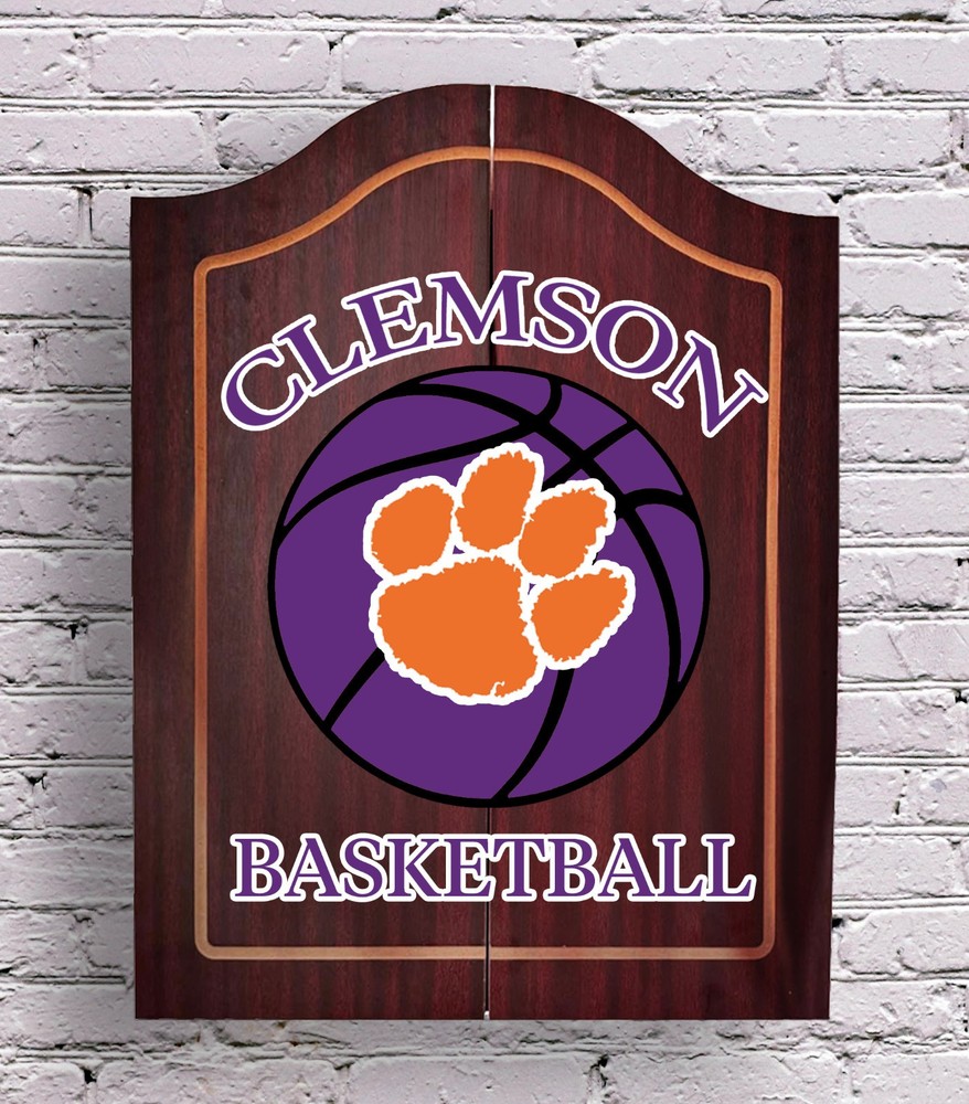 Clemson University Personalized Complete Dart Board Cabinet