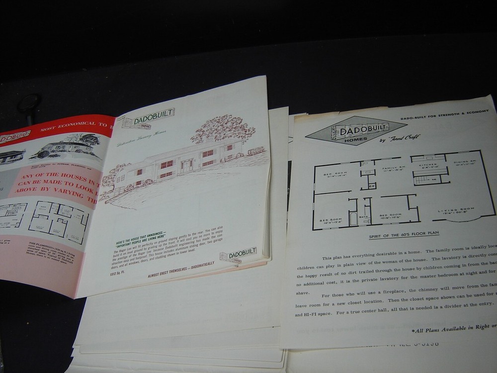 Dadobuilt Homes Forest Craft Samples Floor Plans Layouts 1959