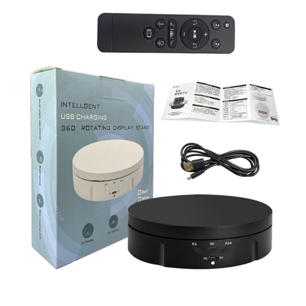 Remote Control Motorized Carousel USB Product Shooting Rotating Display Stand