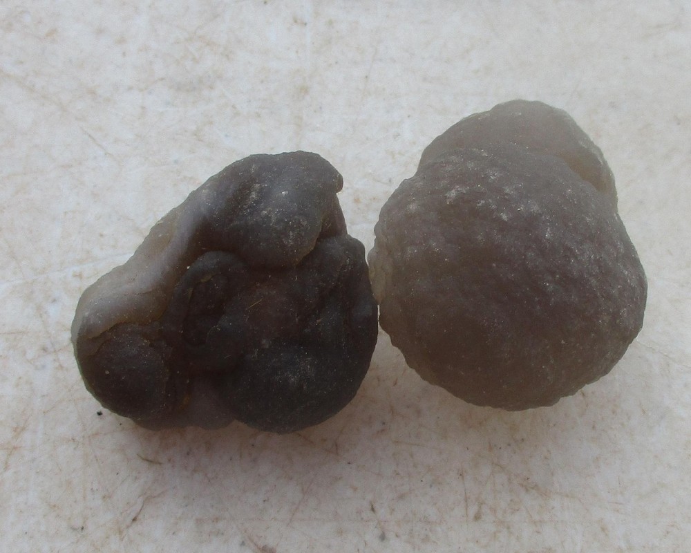 2 Fluorescent Chalcedony Flower Nodules for Mineral Specimens