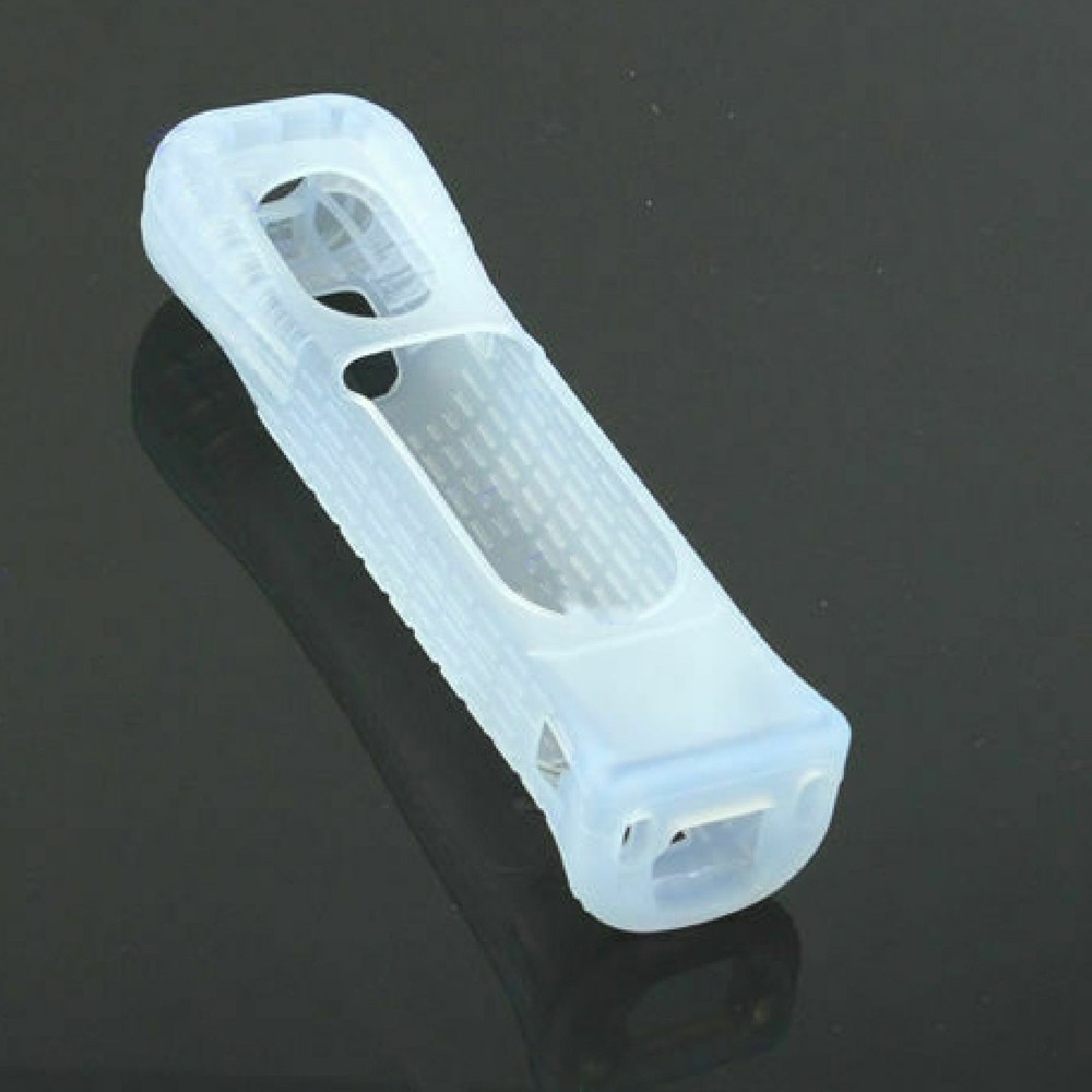 White Silicone Case Cover For Nintendo Wii Remote Controller With Motion Plus E