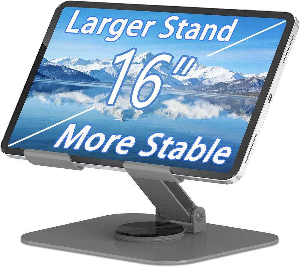 Tablet Stand Adjustable 360 Rotating Holder for iPad Samsung Tablets