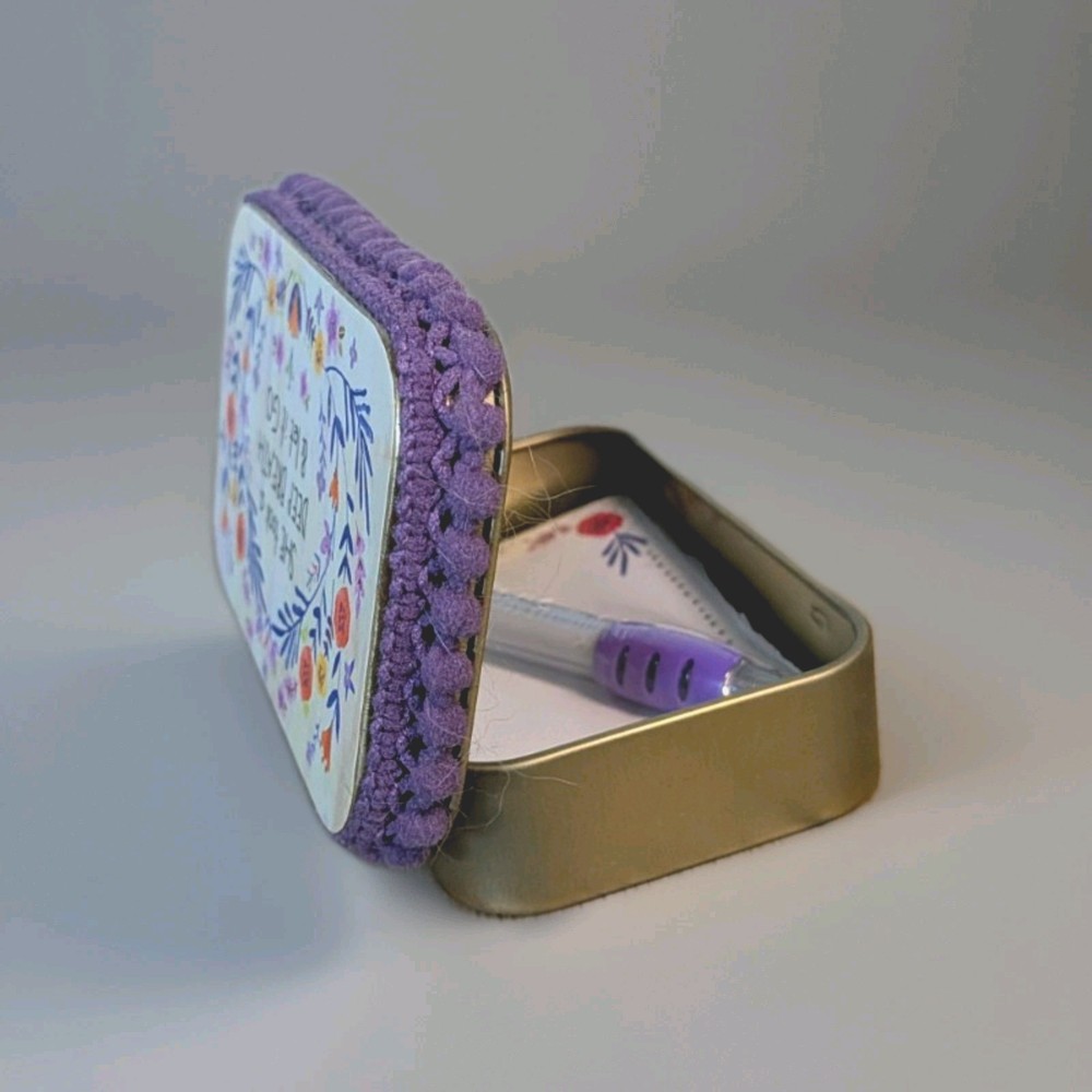 Note Box with Notepad Pen and Inspirational Message Memo Pad