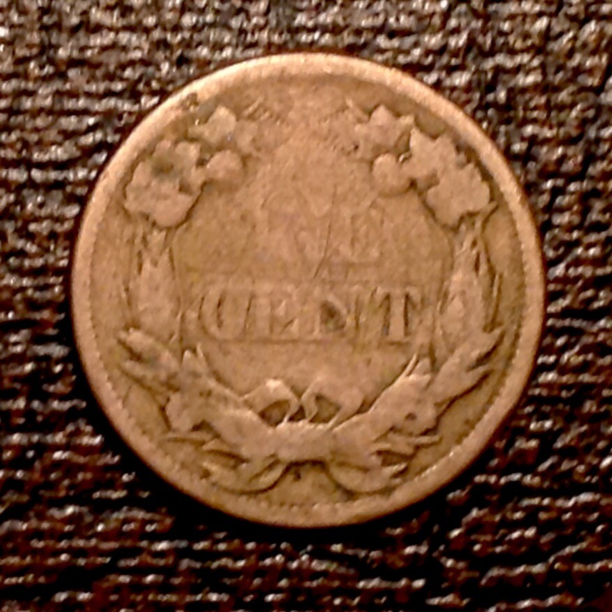 1858 US Flying Eagle Cent cd -