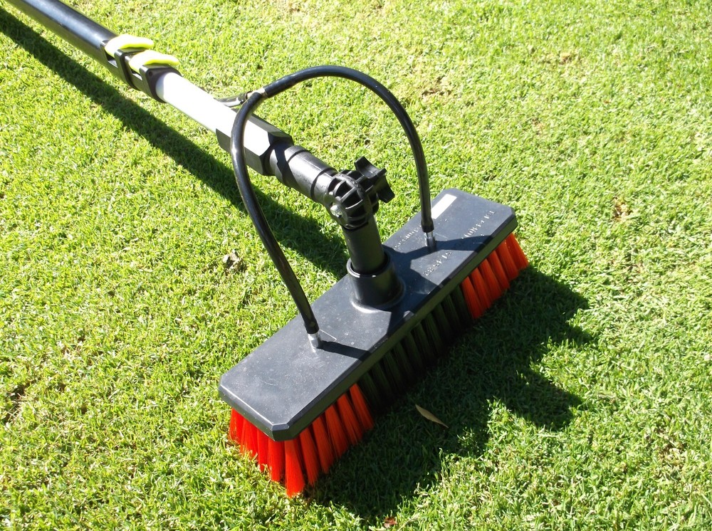 REDUCED: Water Fed Pole Kit With Brush, Hose, Adapters 18 FT Telescoping Pole