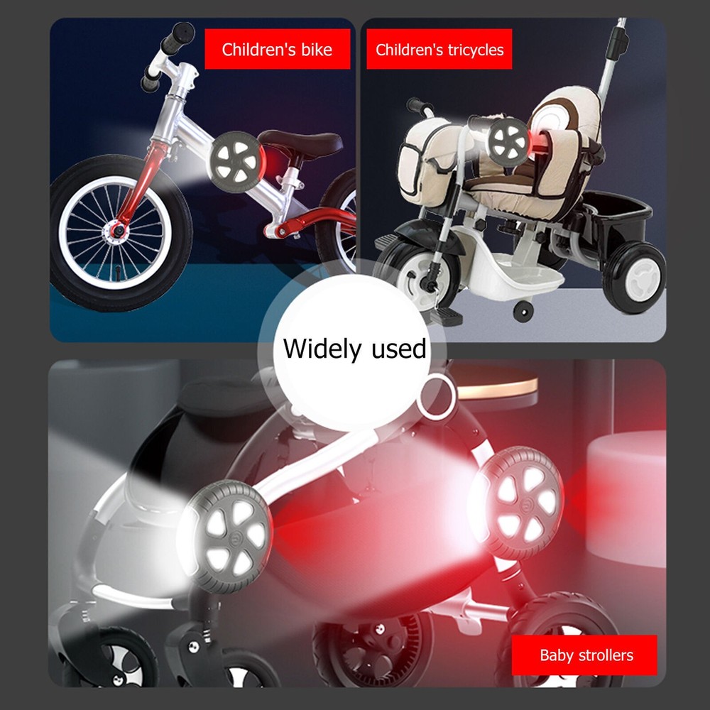 1 Pair Stroller Lights Waterproof Easy to Install LED Stroller Lights Stroller