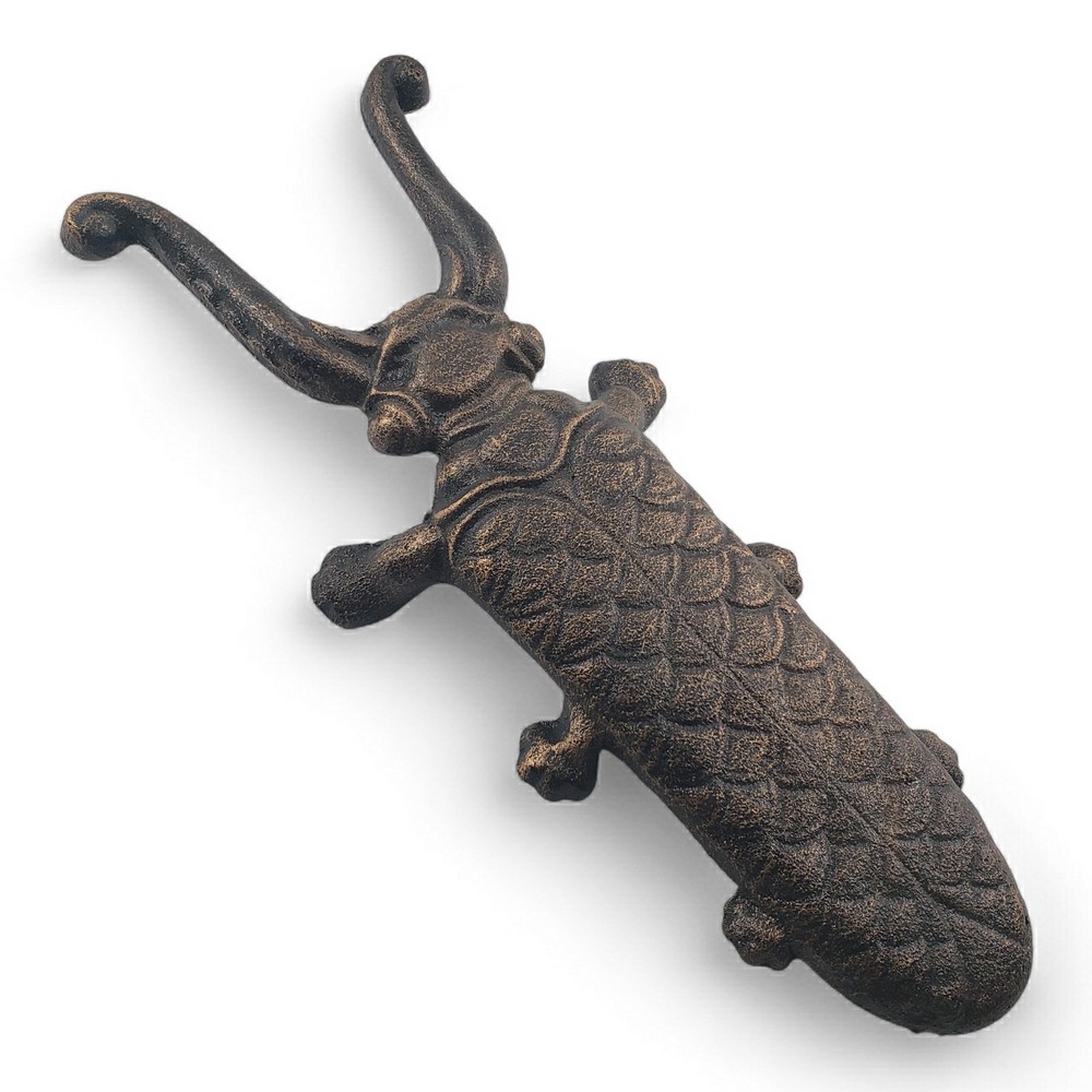 Cast Iron Bug Beetle Figural Boot Jack Tool Horn shoe tool brown Rustic western