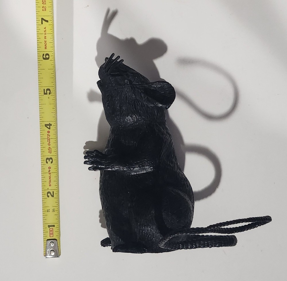 Black Standing Halloween Rat 6" Figure