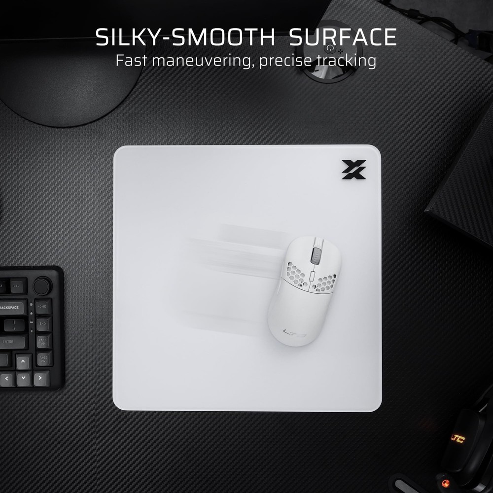 LTC Glass Gaming Mouse Pad, Ultra-Smooth Micro-Etched Surface Mousepad, Impro...