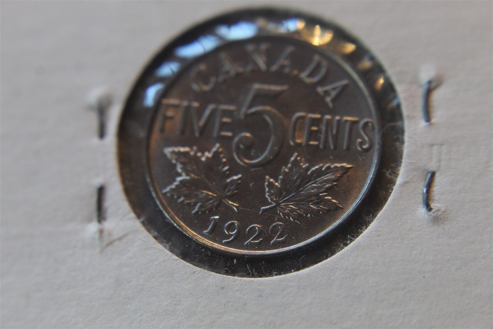 CANADA 1922 5 CENTS NICE COIN #2