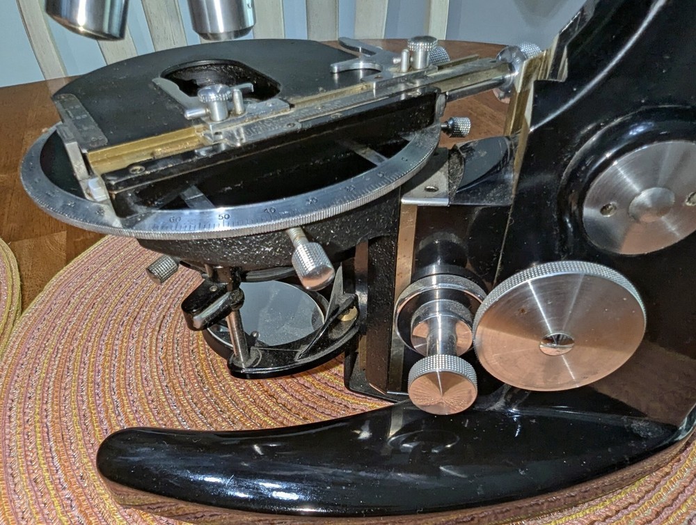 Antique C BAKER London Precision Microscope Complete Set Binocular NICE Loaded