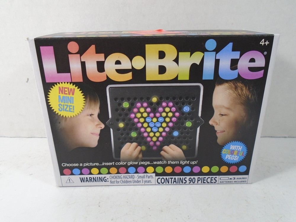2021 BASIC FUN--LITE BRITE--85 MINI GLOWING PEGS (NEW)