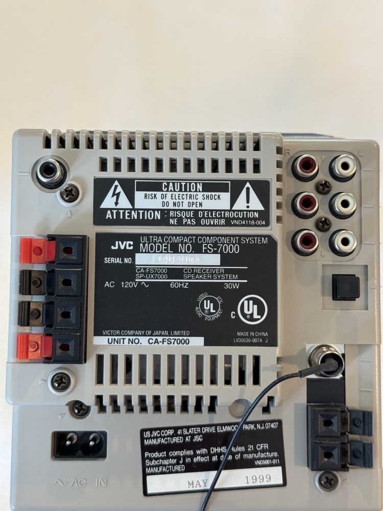 JVC FS-7000 Ultra Compact Stereo System