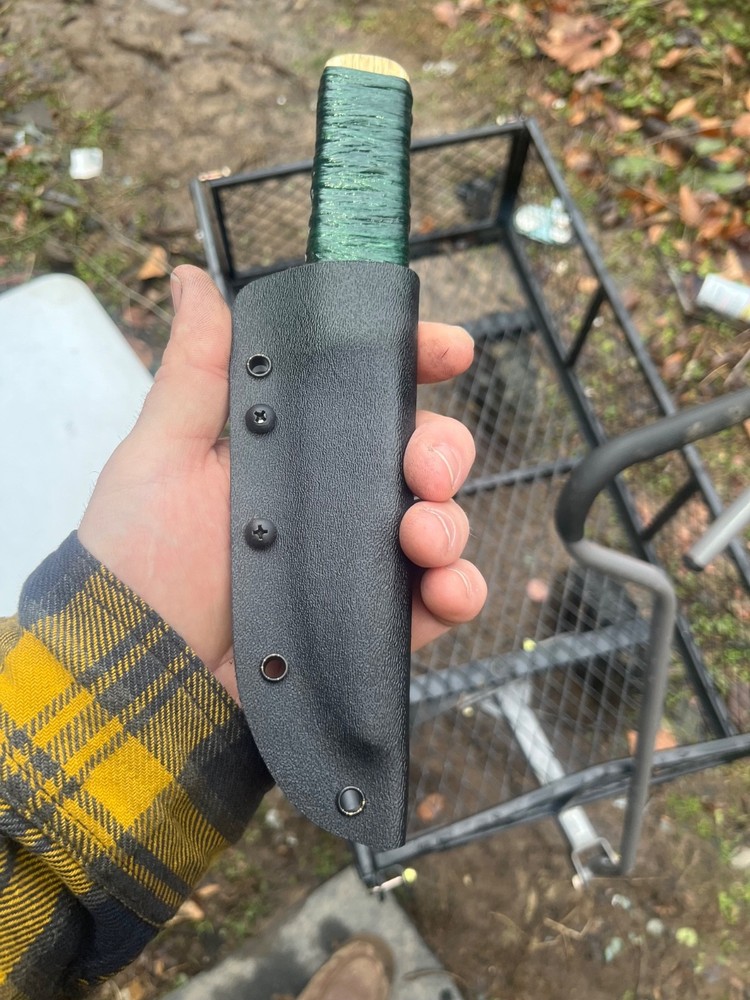 puukko sized training knife with tek lok for combatives practice