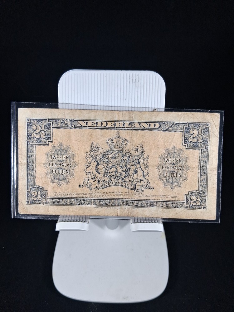 1945 NETHERLAND 2 1/2 GULDEN BANKNOTE