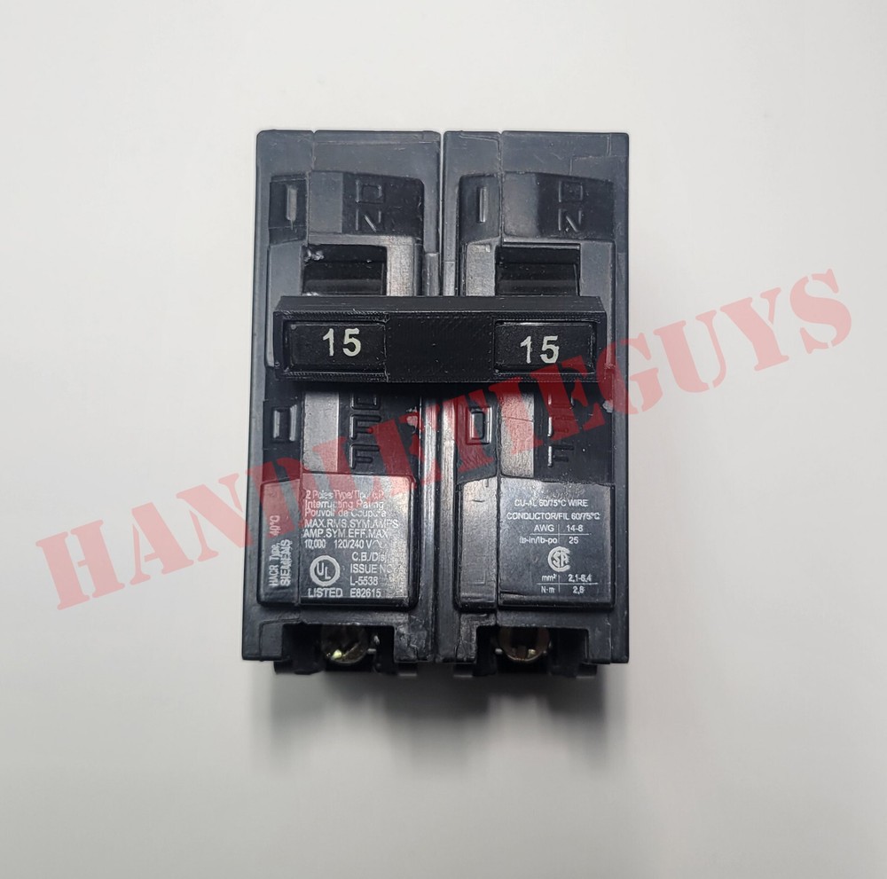 10 Pck Handle Tie Join 2 Single Pole Siemens Type BR Breakers Common Trip ECQTH3