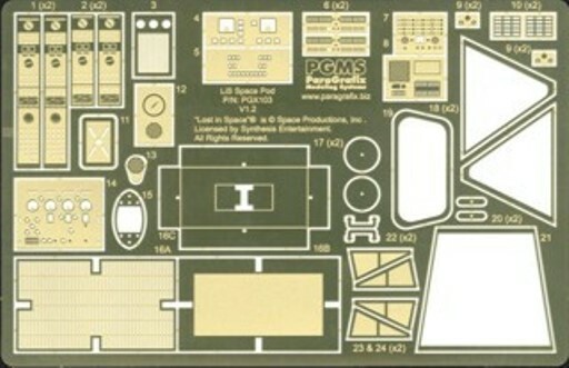 Lost in Space Space Pod Photoetch for Moebius Models Kit MOE901 - PGX103