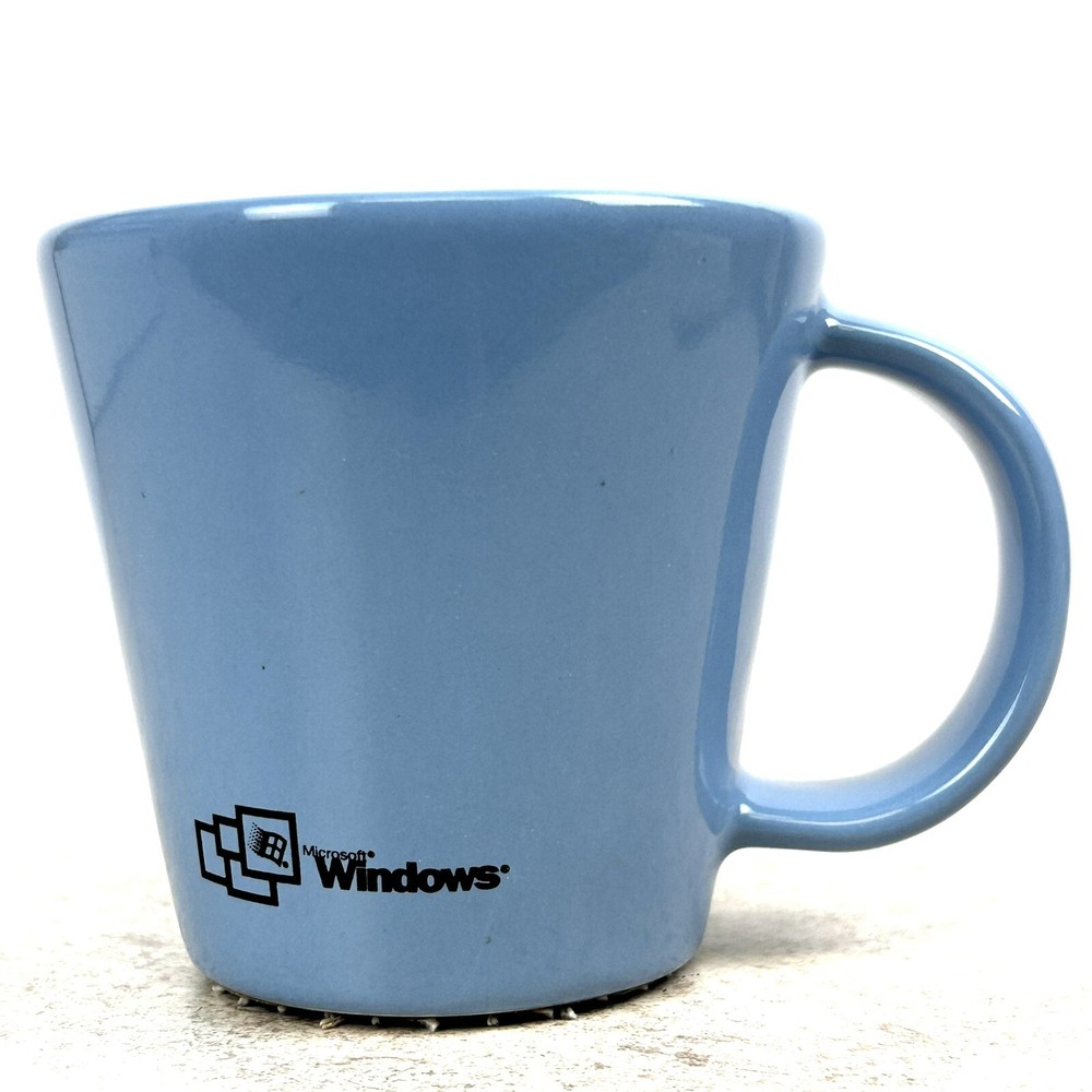 Microsoft Windows Ceramic Blue Coffee Cup Mug Dell Computers