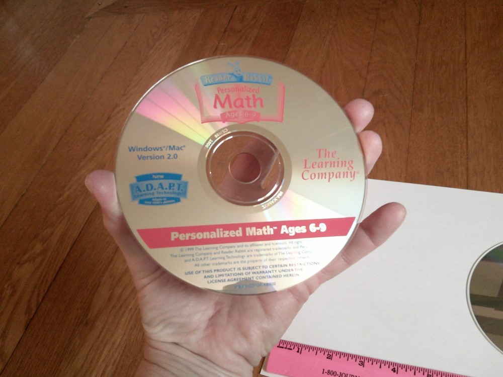 Reader Rabbit Personalized Math Ages 6-9 The Learning Company 2 discs