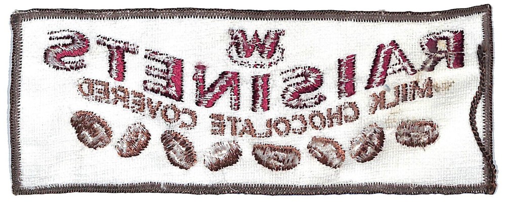 Milk Chocolate Covered Raisinets Embroidered Patch 2 3/8" x 8 3/8"