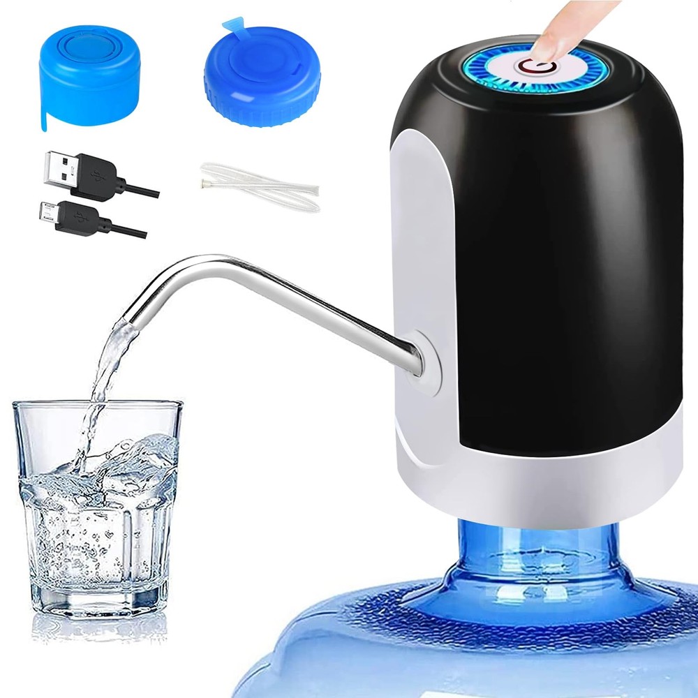5 Gallon Water Dispenser - Water Bottle Pump with Reusable Caps for Screw Top...